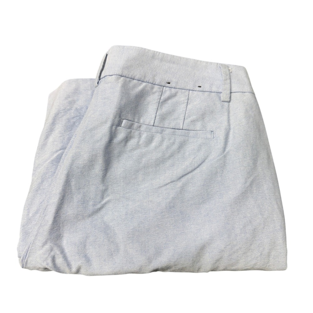 J Crew Chino Pants Womens 4 (31x25.5)‎ Oxford Skimmer Light Blue Cotton Cropped